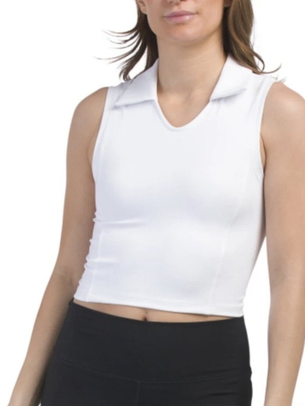 Gold Hinge Top V-Neck Sleeveless Polo Tank Women XX-Large Pickleball Tennis Golf